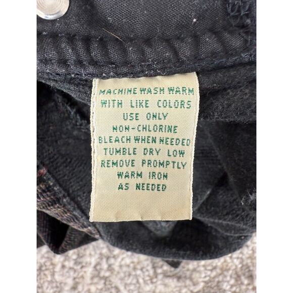 VTG ST Johns Bay Sz 10 Corduroy Paisley Floral Jeans Black Straight Leg Pants - Picture 10 of 11